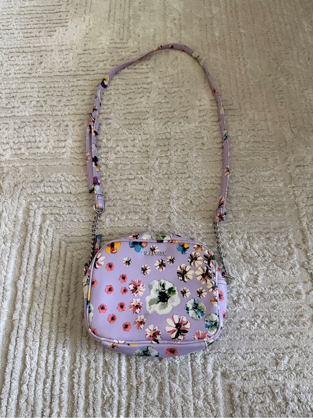 Nine West Lavender Floral Crossbody Purse